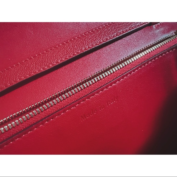$4500 Celine medium box bag shoulder bag Phoebe Philo classic icon red pebbled - Picture 7 of 10